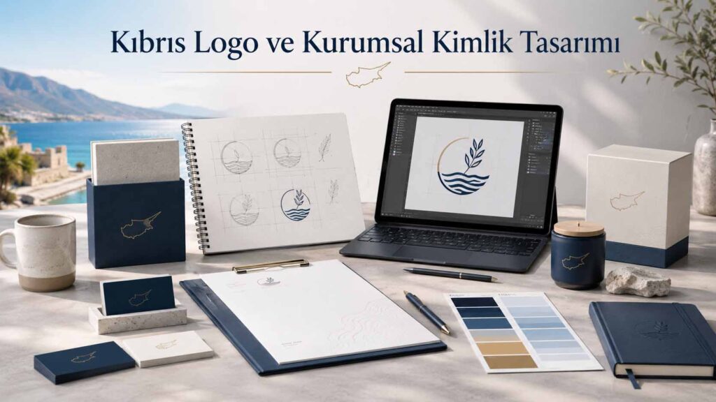 Kıbrıs için hazırlanmış tam kurumsal kimlik paketi - logo, kartvizit, antetli kağıt